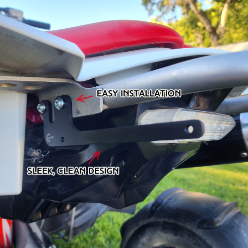 Elite ATV License Plate Mounting Bracket – Fits Yamaha YFZ450 / YFZ450R (2004–2025) and Raptor 660 / 700 (2001–2025)