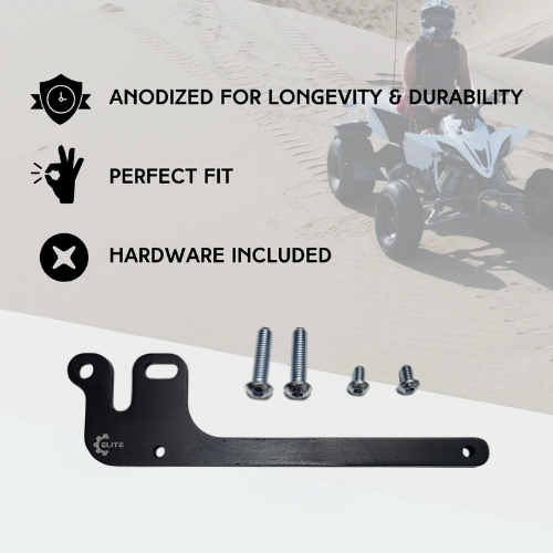 Elite ATV License Plate Mounting Bracket – Fits Yamaha YFZ450 / YFZ450R (2004–2025) and Raptor 660 / 700 (2001–2025)