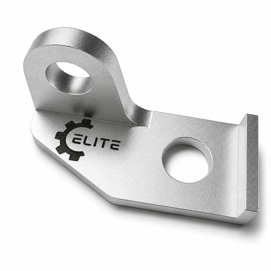 Elite Engineering CNC-machined billet aluminum axle block flag whip mount for Kawasaki dirt bike on sand dunes