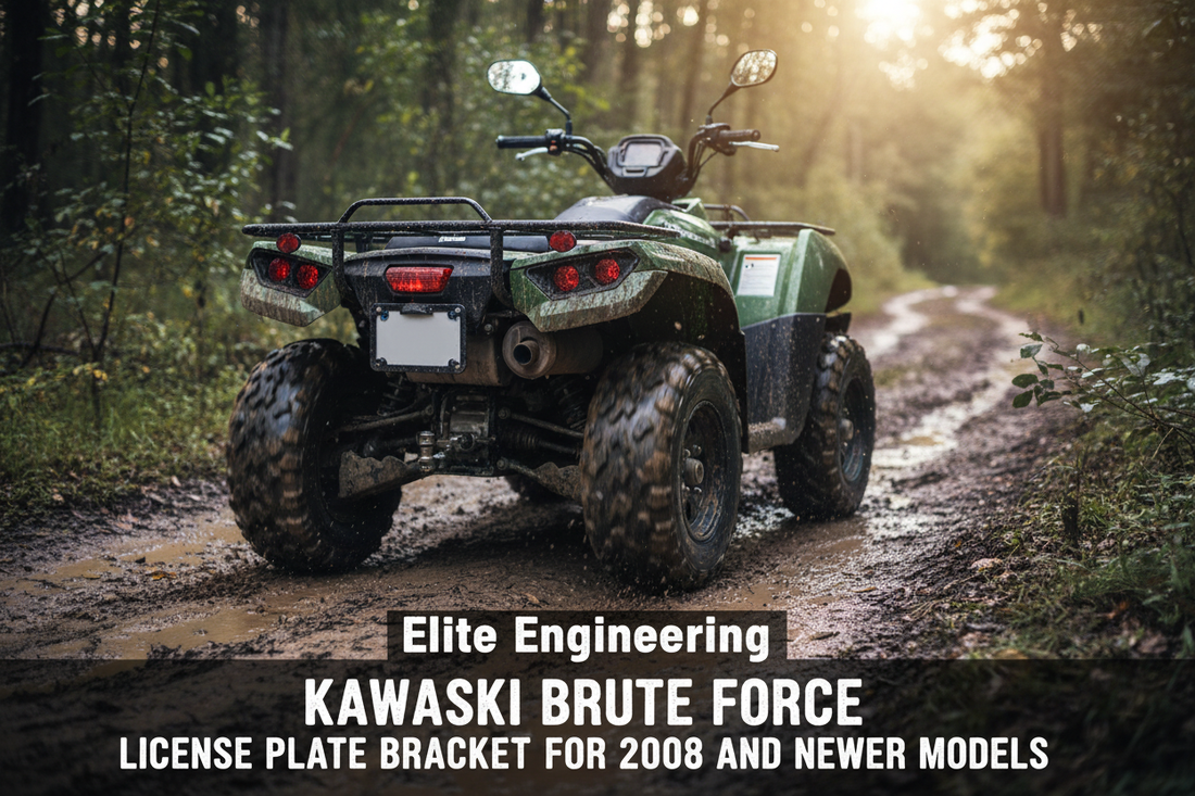 Kawasaki Brute Force rear ATV license plate mounting bracket