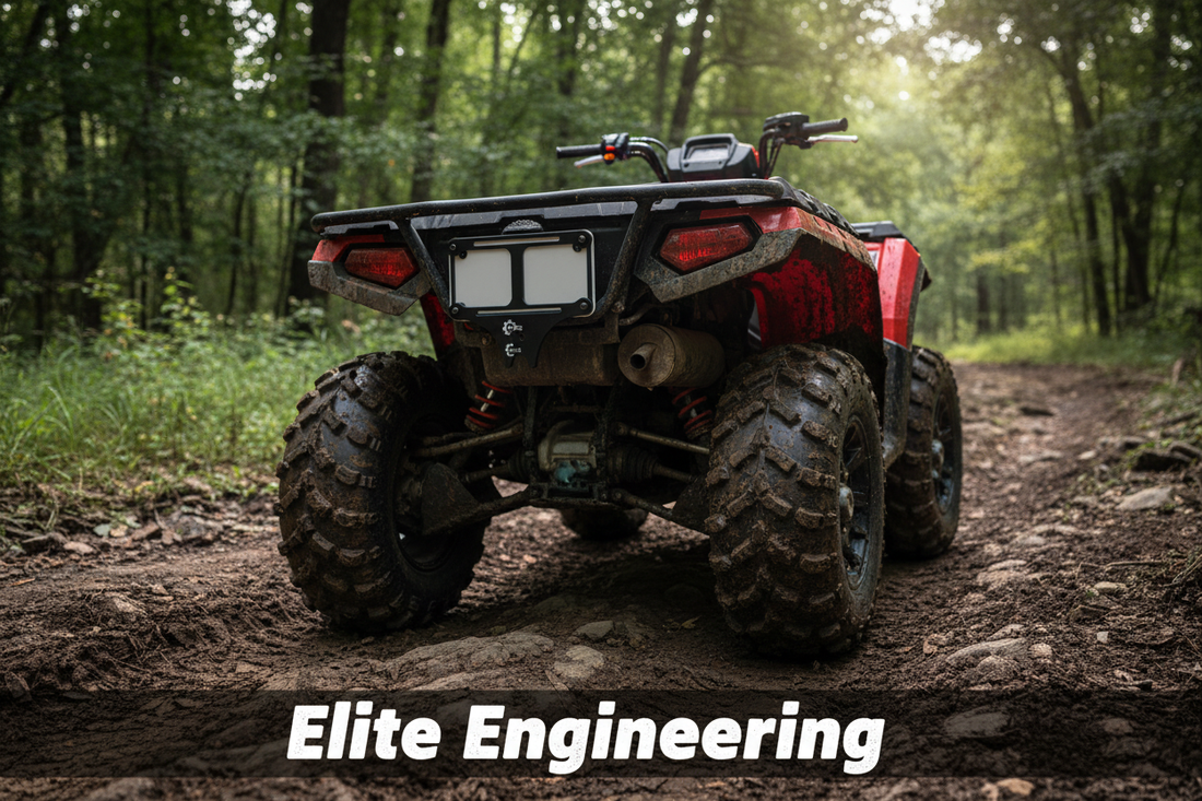 Polaris Sportsman 850 and 1000 rear license plate mounting bracket