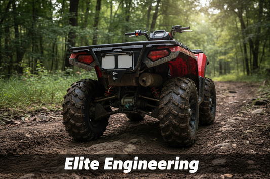 Polaris Sportsman 850 and 1000 rear license plate mounting bracket