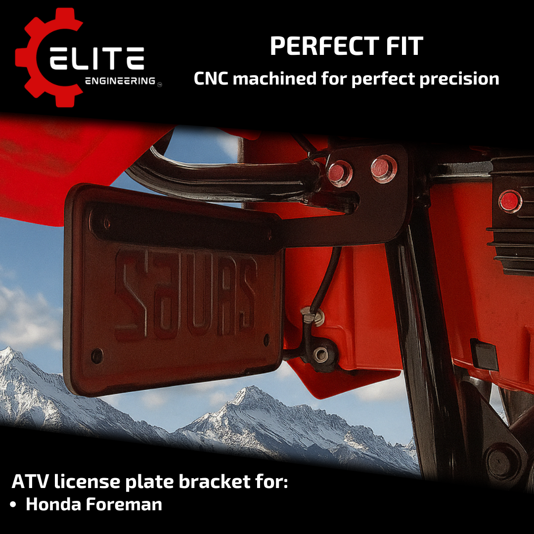 Elite License Plate Bracket – Fits 2005+ Honda Foreman 500 / 520