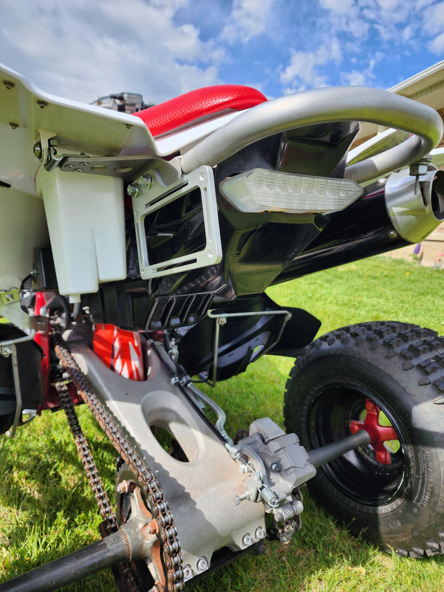 Honda trx450 license plate bracket rear view