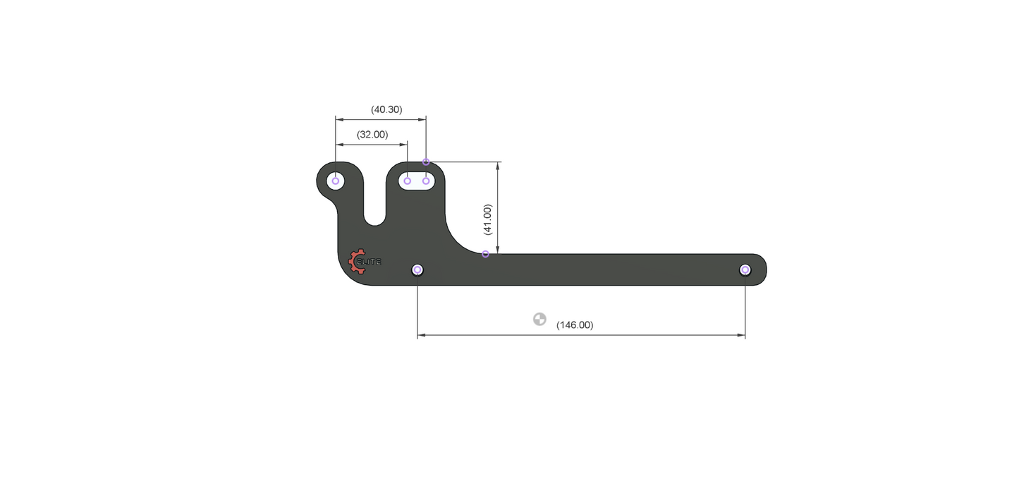 ATV License Plate Mount for Yamaha YFZ450 / YFZ450R (2004–2026) & Raptor 660 / 700 (2001–2026), Rear Frame 4x7 License Plate Bracket, Anodized Aluminum – Elite Engineering