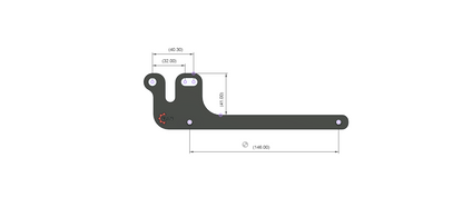 ATV License Plate Mount for Yamaha YFZ450 / YFZ450R (2004–2026) & Raptor 660 / 700 (2001–2026), Rear Frame 4x7 License Plate Bracket, Anodized Aluminum – Elite Engineering