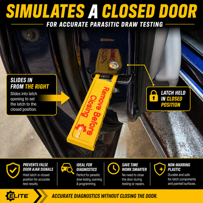 Automotive Door Latch Simulation Tool – Door Ajar Bypass / Door Closed Simulator for Parasitic Draw Testing & Diagnostics