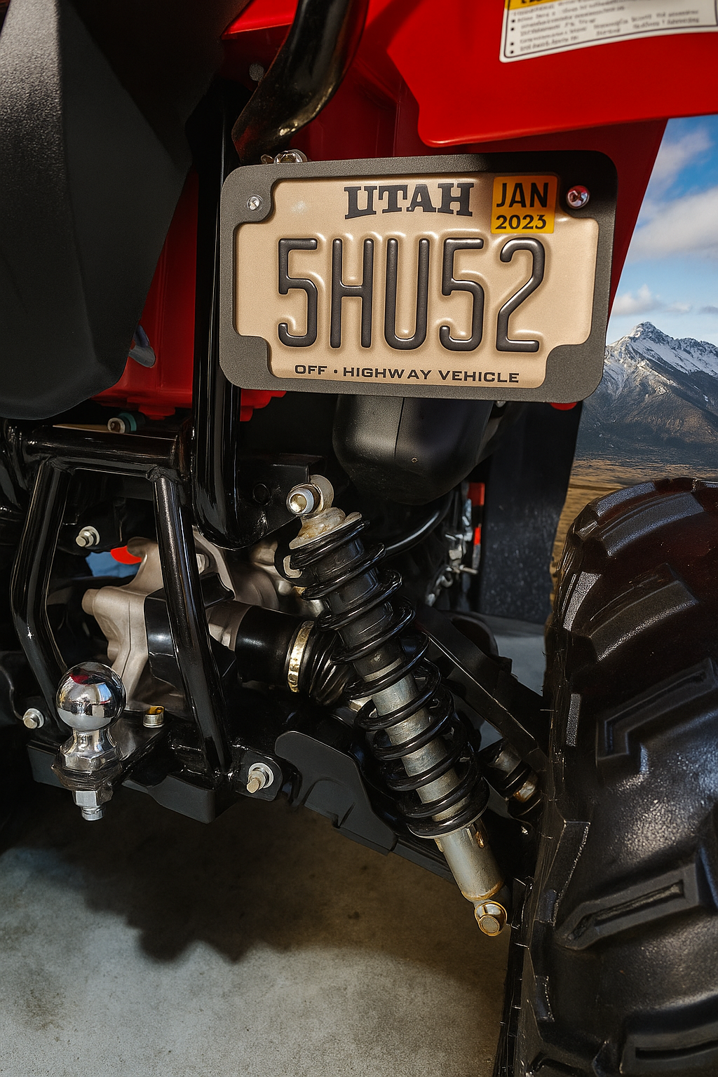 Elite License Plate Bracket – Fits 2005+ Honda Foreman 500 / 520