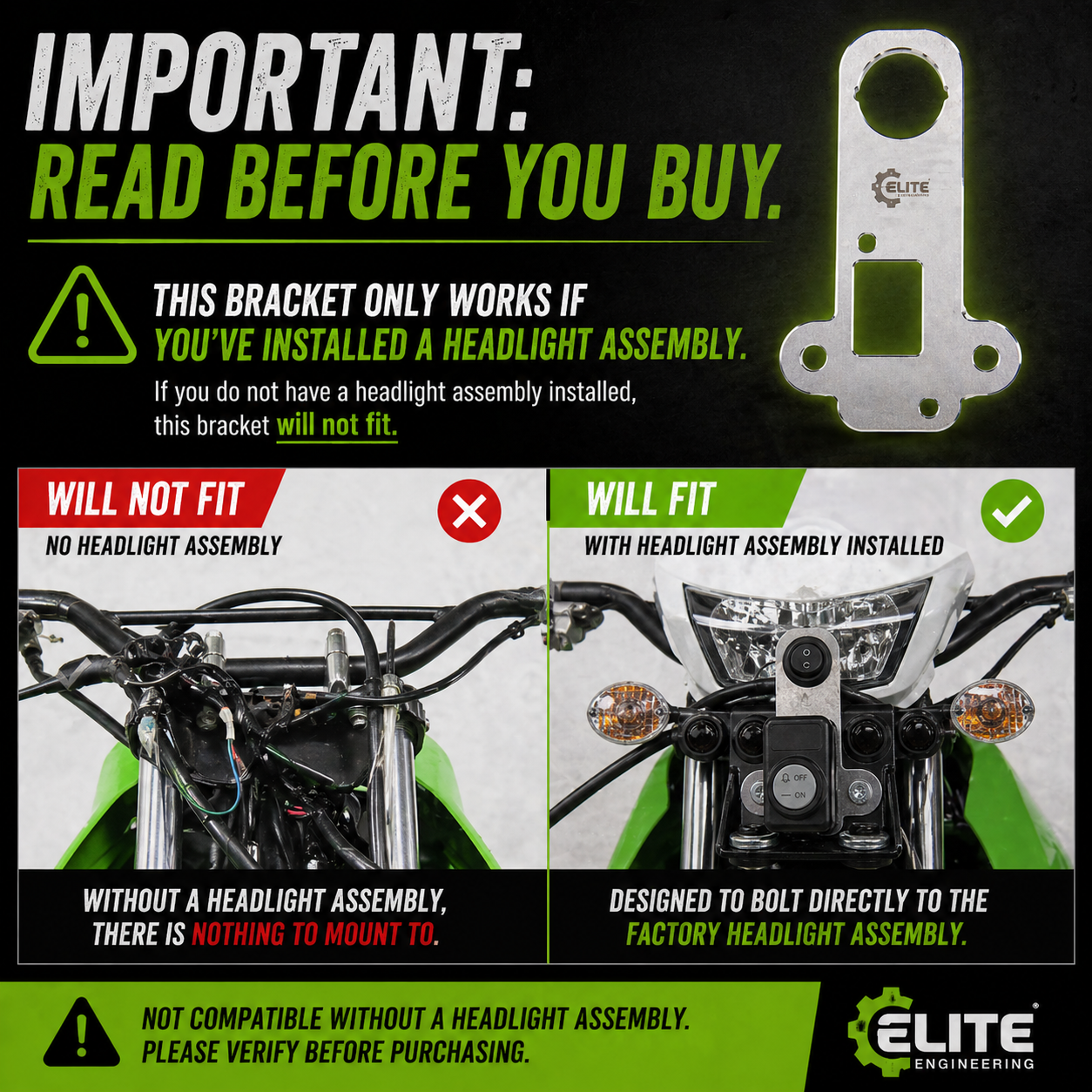 Kawasaki KLX 230R Accessory Bracket (2020+)