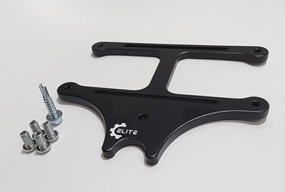 ATV License Plate Mount Bracket for Polaris Sportsman & Scrambler 850/1000 (2010+) – Low-Profile Rear 4x7 Plate Holder – Black Anodized Aluminum – Elite Engineering