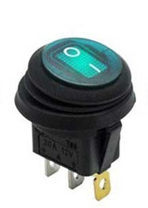 Green Waterproof SPST Switch