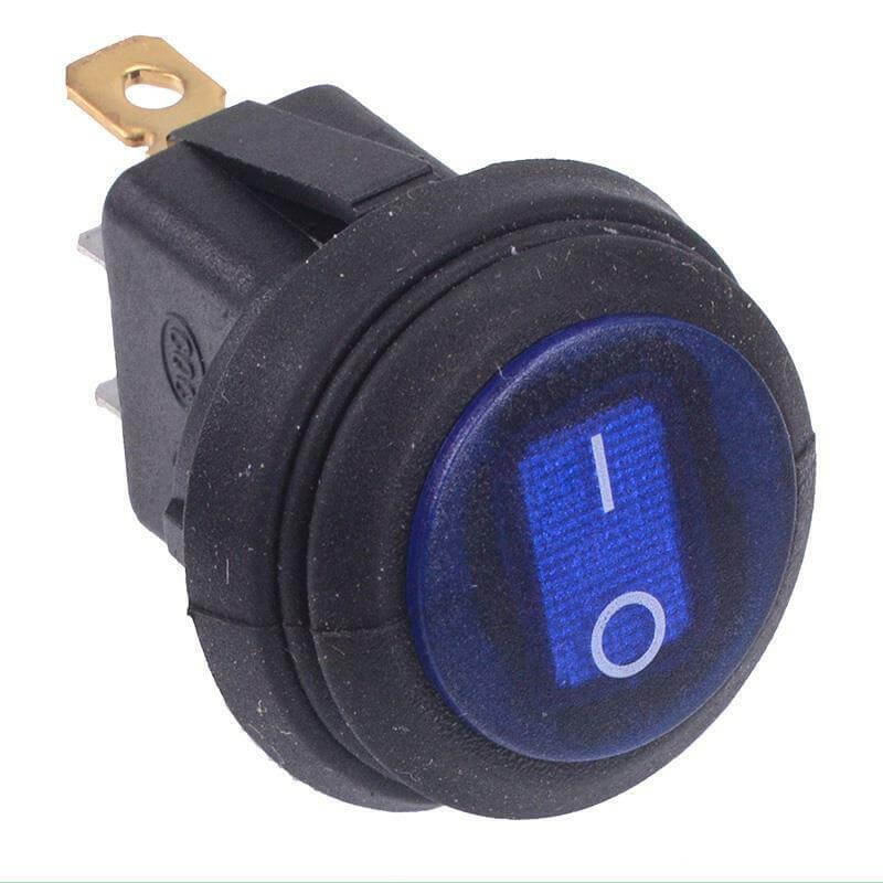 Blue Waterproof Switch SPST 12V 20A